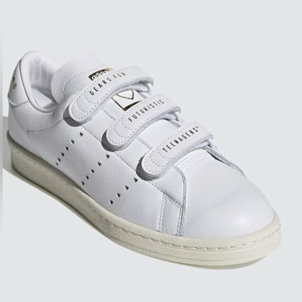 ADIDAS HUMAN MADE UNOFCL LOW TOP SNEAKER WHITE 100% LEATHER MENS 11 NEW
